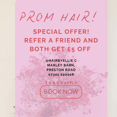 P R O M H A I R O F F E R https://hairbyelliec.co.uk/ BOOK NOW #promhair #promhairstyle #prestonschool #westfieldschool #yeovil #stanchesterschool #specialoccasionhair #specialoccasions #weddinghair #weddinghairstylist #smallbusinessowners #smallbusinesses #yeovilcollege #yeovilsalon #yeovil